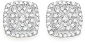 9ct-Gold-Diamond-Cushion-Shape-Stud-Earrings on sale