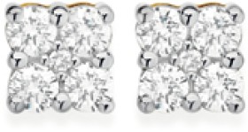Alora-10ct-Gold-Lab-Grown-Diamond-Square-Stud-Earrings on sale