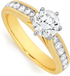Alora-14ct-Gold-Lab-Grown-Diamond-Shoulder-Solitaire-Ring on sale