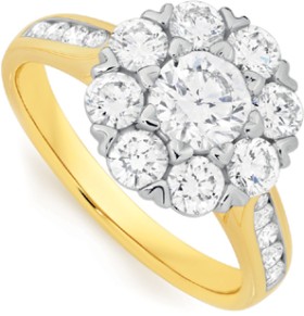 Alora-14ct-Gold-Lab-Grown-Diamond-Flower-Ring on sale
