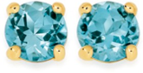 9ct-Gold-Swiss-Blue-Topaz-Basic-Stud-Earrings on sale