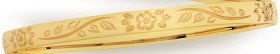 9ct-Gold-65mm-Solid-Engraved-Bangle on sale