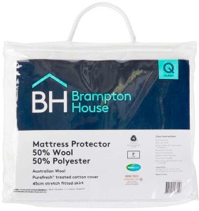 Brampton-House-50-Wool-50-Polyester-Mattress-Protector on sale