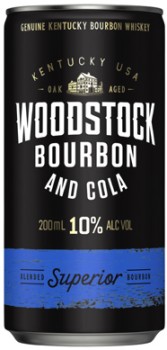 Woodstock-Bourbon-Cola-10-Cans-10x200mL on sale