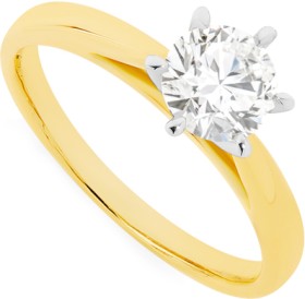 18ct-Gold-Diamond-Solitaire-Ring on sale