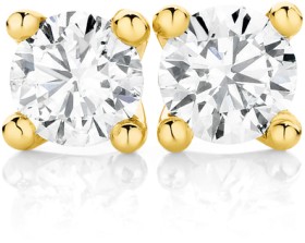 9ct-Gold-Diamond-Stud-Earrings on sale