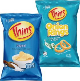 Thins-Chips-150175g-or-Onion-Rings-85g-Selected-Varieties on sale