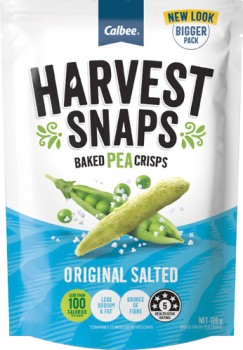 Harvest-Snaps-Baked-Pea-Crisps-120g-Selected-Varieties on sale