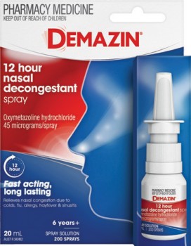 Demazin-12-Hour-Nasal-Decongestant-Spray-20mL on sale