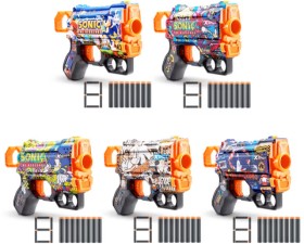 Zuru-X-Shot-Sonic-The-Hedgehog-8X-Skins-Menace-Blaster-Playset-Assorted on sale