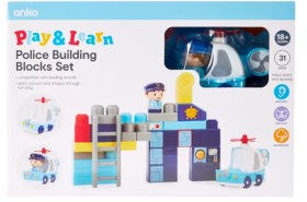31-Piece-Play-Learn-Police-Building-Blocks-Set on sale