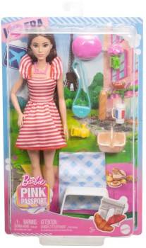 Barbie-Pink-Passport-Paris-Doll-Set on sale