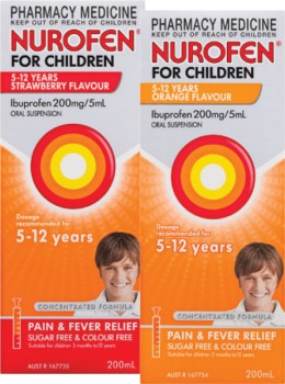 Nurofen-For-Children-5-12-Years-Strawberry-or-Orange-Flavour-200mL on sale