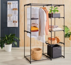 30-off-Wardrobe-Unit-with-4-Shelves-Stainless-Steel-115-x-50-x-170cm on sale