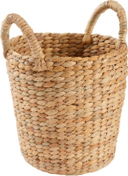 Living-Space-Matilda-Hyacinth-Round-Storage-Basket on sale