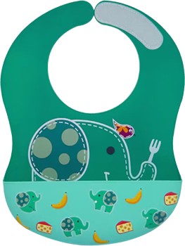 Marcus-Marcus-Wide-Coverage-Silicone-Baby-Bib-Green on sale