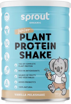 Sprout-Organic-Junior-Plant-Protein-Shake-Vanilla-Milkshake-660g on sale