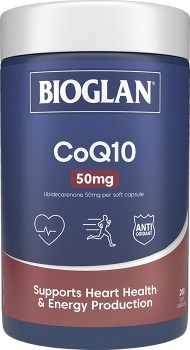 Bioglan-COQ10-50mg-Potent-Antioxidant-200-Capsules on sale
