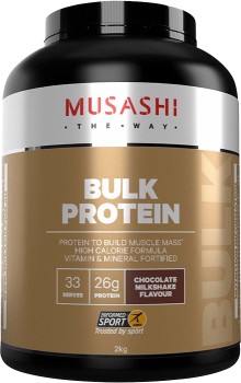 Musashi-Bulk-Protein-Powder-Chocolate-Milkshake-2kg on sale