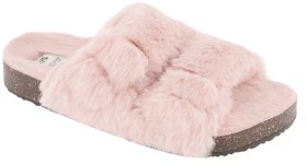 Furry-Footbed-Slippers-Pink on sale