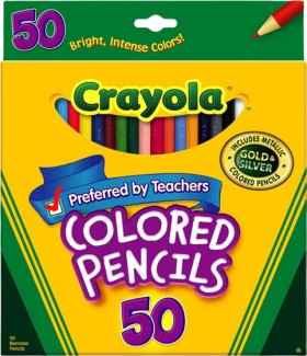 Crayola-50-Long-Coloured-Pencils on sale