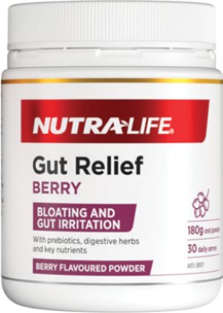 Nutra-Life-Gut-Relief-Powder-Berry-Flavour-180g on sale