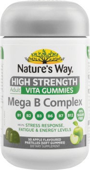 Natures-Way-High-Strength-Adult-Vita-Gummies-Mega-B-Complex-50-Pastilles on sale