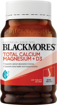 Blackmores-Total-Calcium-Magnesium-D3-200-Tablets on sale
