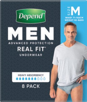 Depend-Real-Fit-Underwear-Mens-Medium-8-Pack on sale