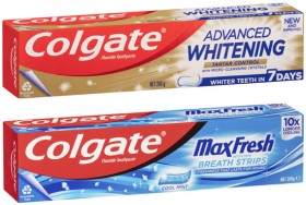 Colgate-Advanced-Tartar-Whitening-or-Max-Fresh-Toothpaste-200g on sale