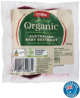 Coles-Australian-Organic-Baby-Beetroot-250g-Pack on sale