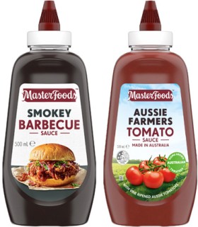 MasterFoods-Smokey-Barbecue-or-Aussie-Farmers-Tomato-Sauce-500mL on sale