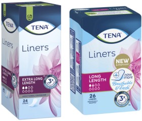 Tena-Continence-Liners-Long-Length-26-Pack-or-Extra-Long-24-Pack on sale