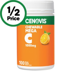 Cenovis-Mega-Vitamin-C-1000mg-Chewable-Tablets-Pk-100 on sale