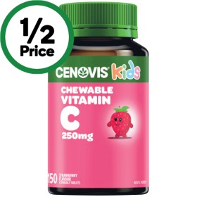Cenovis-Kids-Vitamin-C-250mg-Chewable-Tablets-Strawberry-Flavour-Pk-150 on sale