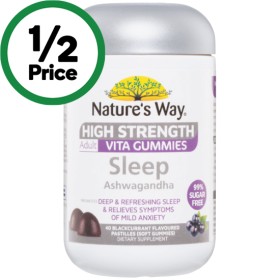 Natures-Way-High-Strength-Sleep-Ashwagandha-Gummies-Pk-40 on sale