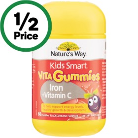 Natures-Way-Kids-Smart-Iron-Vitamin-C-Vita-Gummies-Pk-60 on sale