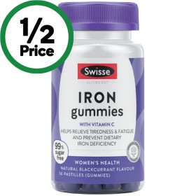 Swisse-Ultiboost-Iron-Gummies-Pk-50 on sale