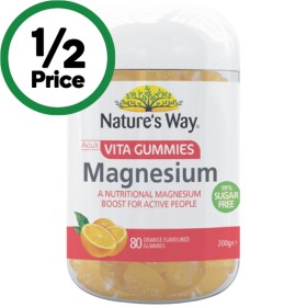 Natures-Way-Magnesium-Adult-Vita-Gummies-Pk-80 on sale