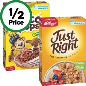 Kelloggs-Coco-Pops-375g-or-Kelloggs-Just-Right-460g on sale