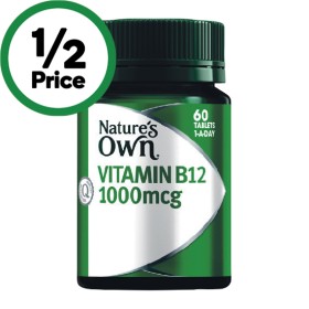 Natures-Own-Vitamin-B12-1000mg-Tablets-Pk-60 on sale