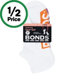 Bonds-Ladies-Low-Cut-Socks-Assorted-Pk-3 on sale