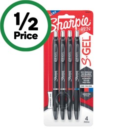 Sharpie-Gel-Retractable-07mm-Gel-Pen-Pk-4 on sale