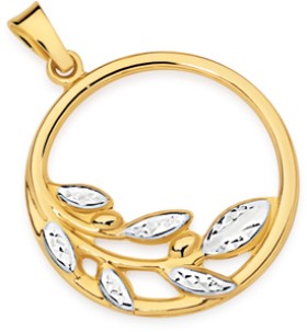 9ct-Gold-Two-Tone-Pendant on sale