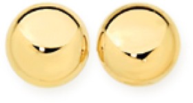 9ct-Gold-4mm-Flat-Ball-Stud-Earrings on sale