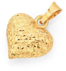 9ct-Gold-15mm-Puff-Heart-Pendant on sale