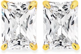 9ct-Gold-Cubic-Zirconia-Stud-Earrings on sale