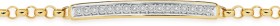 9ct-Gold-Diamond-Miracle-Set-Bar-Belcher-Bracelet on sale