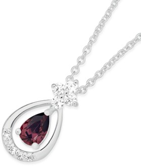 Sterling+Silver+Pear+Cubic+Zirconia+Pendant