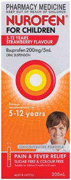 Nurofen+For+Children+5-12+Years+Strawberry+Flavour+200mL